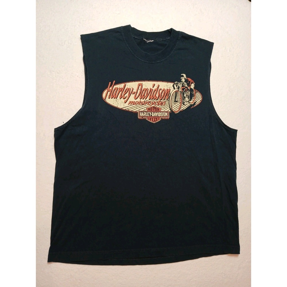 Harley Davidson Shirt Mens L Sleeveless Natchez Trace Tuscumbia AL Motorcycle